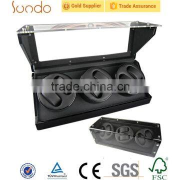 High quality, elegant black wood watch winder