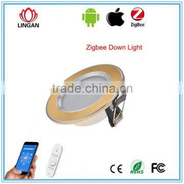 zigbee smart wireless down light led rgb light