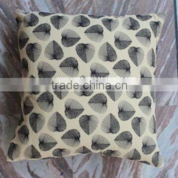 Indian Block Print Little Heart Print Design Cotton Cushion Cover