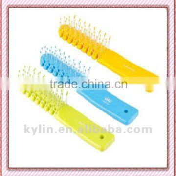 Plastic colorfull handle hair brush