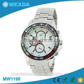 Casual men quartz movt Stainless steel back mens luxury watch brands