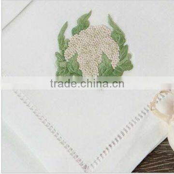 Hand embroidery napkins, cotton napkins,linen napkin ,hemstitch napkin