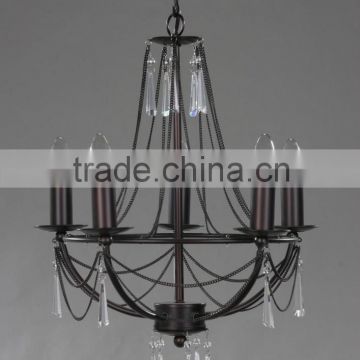 2015 Modern black decorative chandelier lamp for lighting with UL