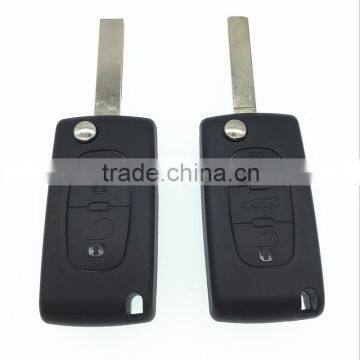 Citroen old type car key, 2 buttons with remote