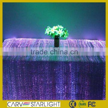 led light fiber optics fabric wedding decoration party table cloth