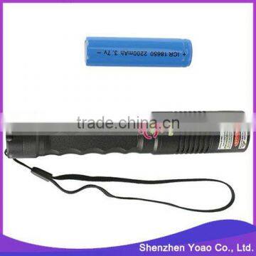 Flashlight Style Green Laser Pen Black