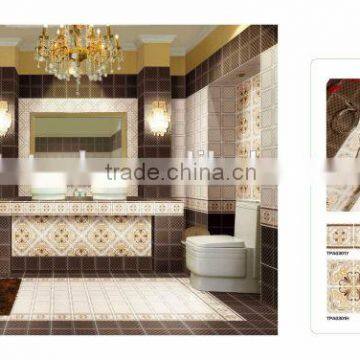 2014 new style bathroom floor ceramic tile with patten