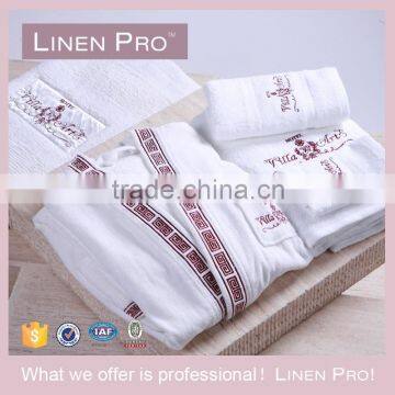 LinenPro White Thin Bathrobe Sleep Robe Wholesale Bathrobe in China