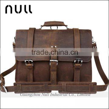 mens genuine leather messenger bag briefcase