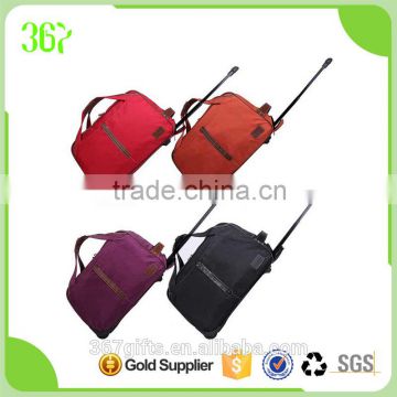 Fashion High Quality Waterproof Polyester Handle Luggage Bag Wheels Trolley Bag