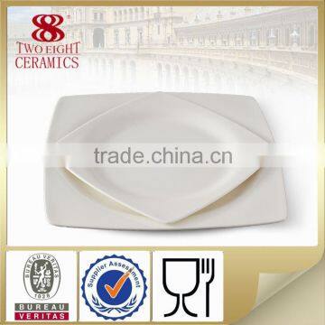 color glazed porcelain dinner platter , ceramics tableware set for hotel