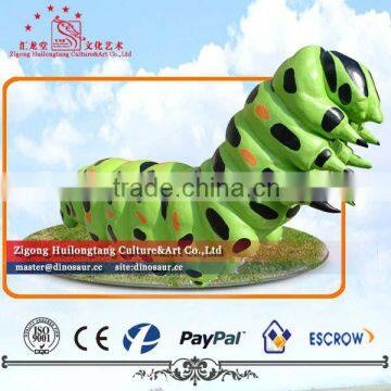 Giant insects Fiberglass Sculpture Butterfly Larva Sculpture