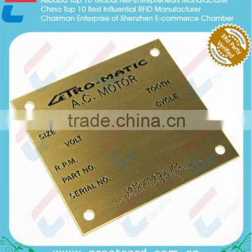 Engraved Metal business card , Die cutting brass plate