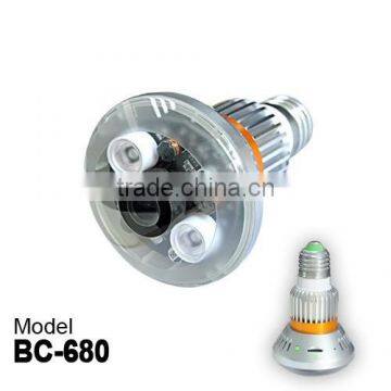 BC-680 Bulb CCTV Security DVR Camera using 2pcs 3rd generation LED Array