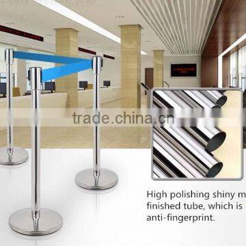 iron retractable barrier tape dual line retractable barrier stanchion stackable belt barriers