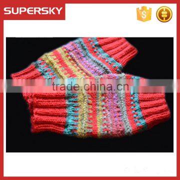 V-37 Crochet Knitting Stripe Baby Boot Cuffs Leg Warmer photo-4