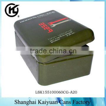 High Quality Rectangular Perfume Tool Flip over Tin Can Box (various lids and printing)