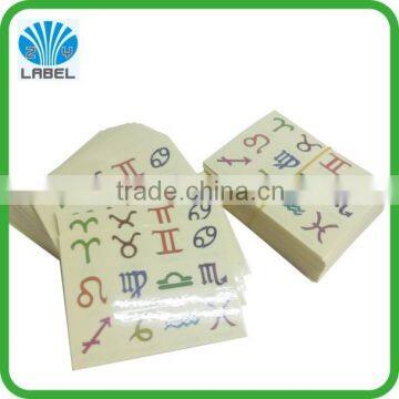 die cut sheet sticker PET adhesive stickers