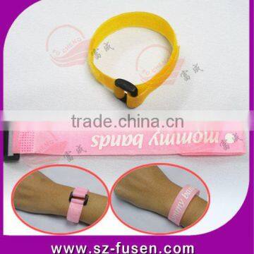 popular custom made and nylon magic tape wrist bands