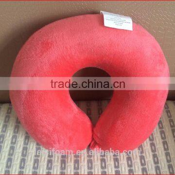 100% polyester u shape pillow for custom neck pillow travel neck pillow LS-U-009-D