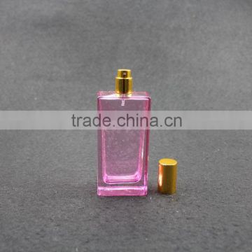 empty pink color 100ml stock perfume bottle