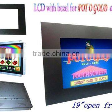 wms machines lcd monitor with Infrared touch screen, bezel