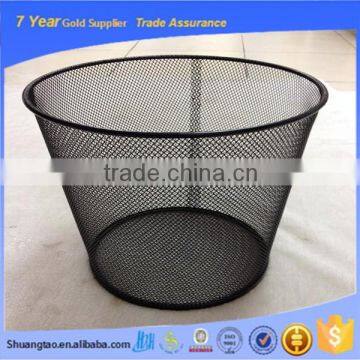 Popular used iron waste bin, metal litter bin, wire mesh garbage can