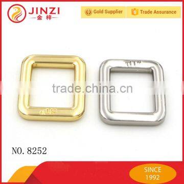 High quality Engraved logo metal square buckle for bags/handbags