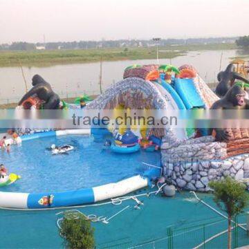 Hot sale giant orangutan pool games park equipment, inflatable water park amusement