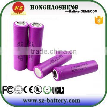 Hot sales 3.7v 2000mah Rechargeable 18650 li ion battery for LG HD2