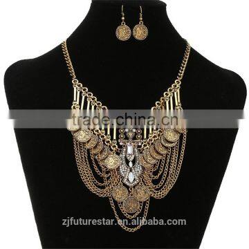 COLLIER FEMMES PLASTRON SAUTOIR MULTIRANGS VINTAGE COLAR BOHO CHIC JEWELRY CHOKER STATEMENT BIB CHUNKY MAXI NECKLACE COIN FRINGE