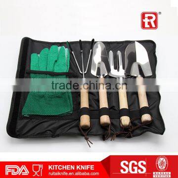 Wooden Handle Garden Tool With Roll Bag Chinese Garden Tools 2016 Hot Sell Quality Choice