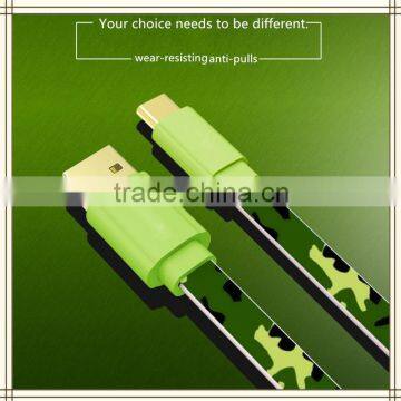 2016 Fast Charge and Sync Data Camouflage Usb 3.1 Type-C Cable