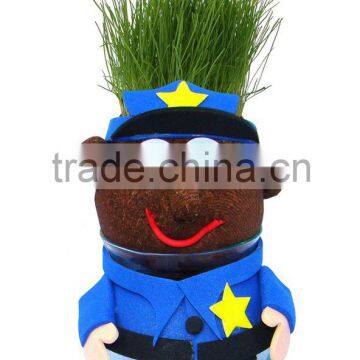 Wholesale Cheap Handmade Growing Grass Doll for Home Decoration