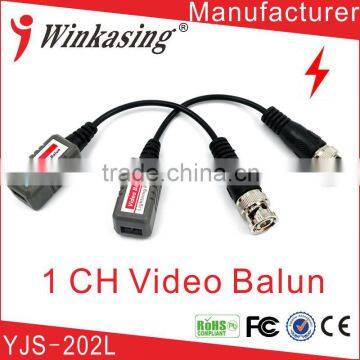 security system utp bnc female Video Balun in cctv camera YJS-202L