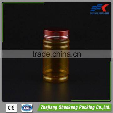 120ml PET capsule bottle with aluminum cap / empty PET prescription bottle / plastic medicine container supplier