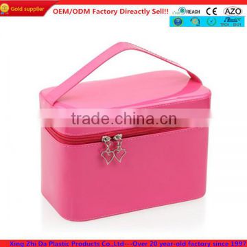 PU vanity bag with handle