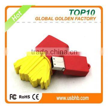 Hotest selling McDonald potato chips cartoon shape 32gb pvc usb flash drive