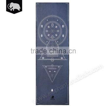 100% recycled material sublimation printed sports bikram Anti-slip yoga mat towel