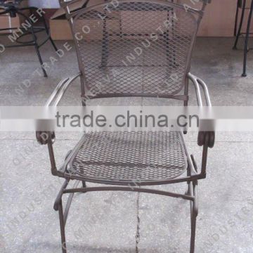 Iron brown outdoor chair