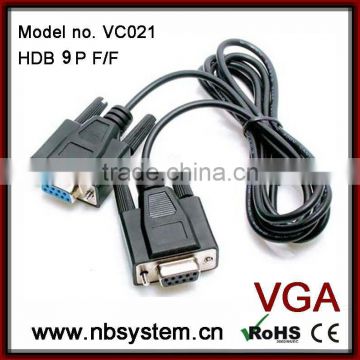 DB 9 pin vga cable F/F