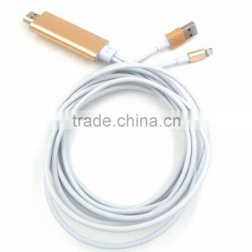 2016 New Design Cable HDTV Cable 8 Pin to HDM I Cable HDM I Cable Adapter Transfer Audio MHL Cable for Iphone to TV photo-4