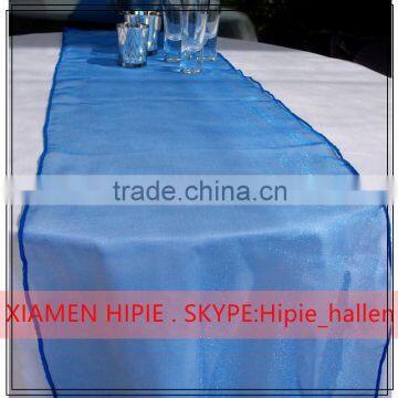 Blue Organza table runners christmas banquet table decorations