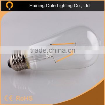 CE &ROHS dimmable filament led bulb ST64-2W-E27 led lighting bulb