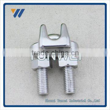 Dimart 5 Pcs 304 Stainless Steel Saddle Clamp Cable Clip for 3/25" 3mm Wire Rope Adjustable Wire Rope Clamp