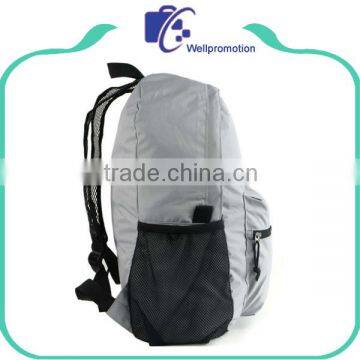 Promotional Customized Folding Backpack / Outdoor Backpack With Mesh Pocket photo-3