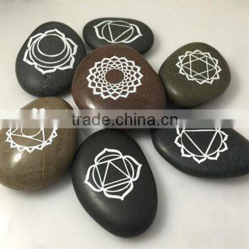 Chakra Bonded Worry Stone oval Supplier Worry Stone From Gemstone Export