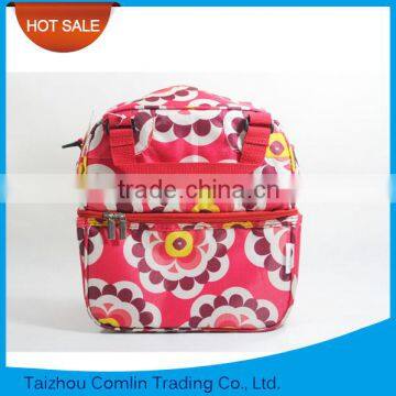 Big Flower Decoration Two Layers Free Sample Cheap Wholesale Fashion Cooler Bag