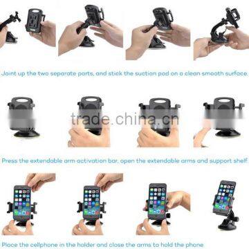 Car Windshield Dashboard Universal Car Stand For Cell Phone Holder Car Mobile Phone Cradle for IPhone / Android photo-4