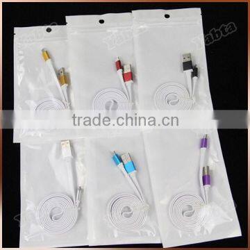 Custom Laser Logo 1M Aluminum Micro USB Cable, Flat 5 Pin Micro USB Data Charging Cable For Samsung photo-6